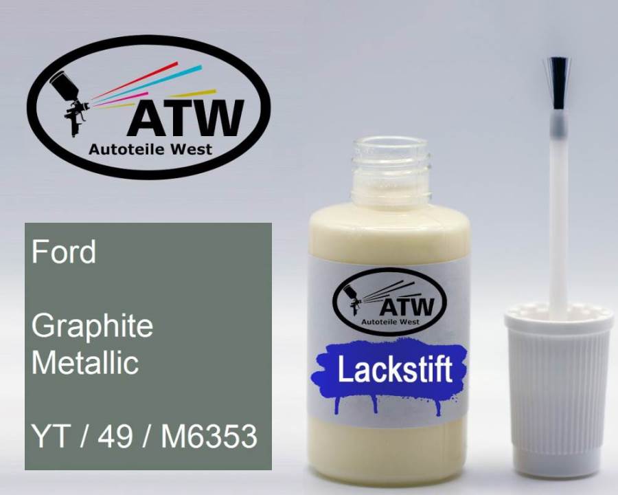 Ford, Graphite Metallic, YT / 49 / M6353: 20ml Lackstift, von ATW Autoteile West.